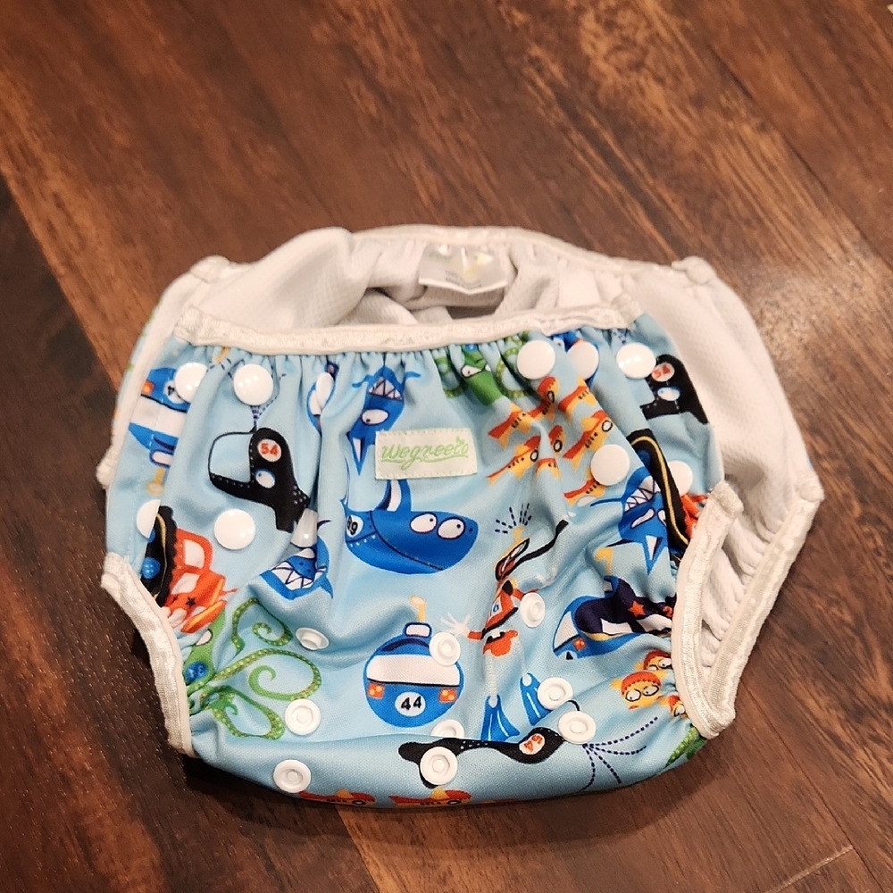 Blue Kids Swim Diaper/ Reusable Diaper Linner